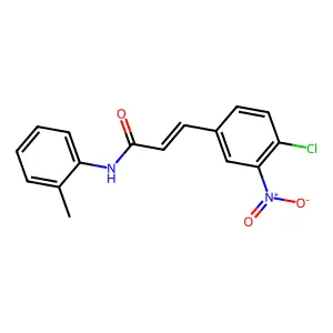 (E)-3-(4-chloro-3-nitrophenyl)-N-(2-methylphenyl)prop-2-enamide structure