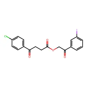 2-(3-Iodophenyl)-2-oxoethyl 4-(4-chlorophenyl)-4-oxobutanoate structure