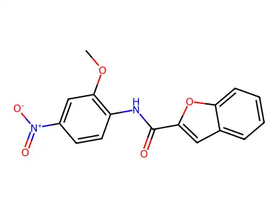 N-(2-methoxy-4-nitrophenyl)-1-benzofuran-2-carboxamide structure