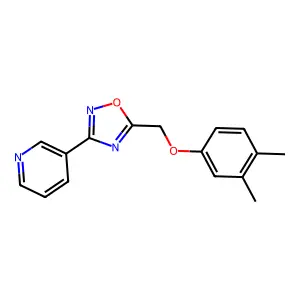 5-[(3,4-Dimethylphenoxy)methyl]-3-pyridin-3-yl-1,2,4-oxadiazole structure