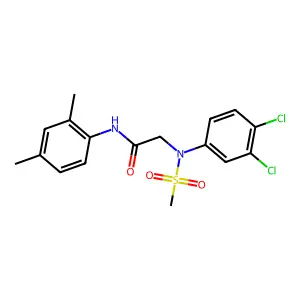 2-(3,4-dichloro-N-methylsulfonylanilino)-N-(2,4-dimethylphenyl)acetamide structure