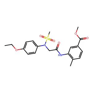 methyl 3-{[N-(4-ethoxyphenyl)-N-(methylsulfonyl)glycyl]amino}-4-methylbenzoate structure