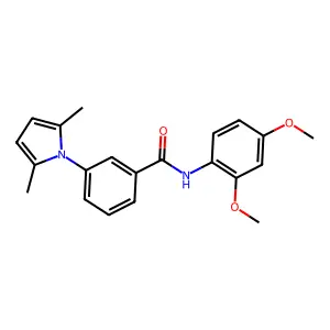 N-(2,4-dimethoxyphenyl)-3-(2,5-dimethyl-1H-pyrrol-1-yl)benzamide structure