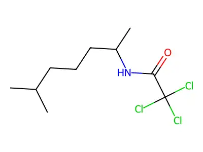 2,2,2-trichloro-N-(6-methylheptan-2-yl)acetamide structure
