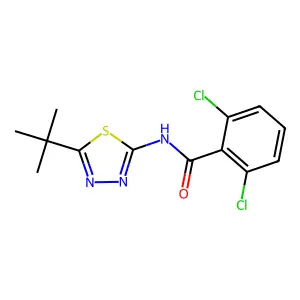 N-(5-tert-butyl-1,3,4-thiadiazol-2-yl)-2,6-dichlorobenzamide structure