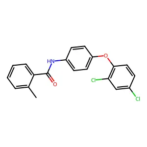 N-[4-(2,4-dichlorophenoxy)phenyl]-2-methylbenzamide structure