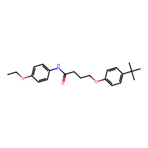 4-(4-tert-butylphenoxy)-N-(4-ethoxyphenyl)butanamide structure