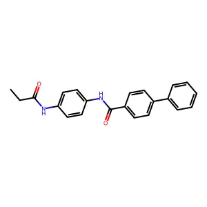 N-[4-(propanoylamino)phenyl]biphenyl-4-carboxamide structure