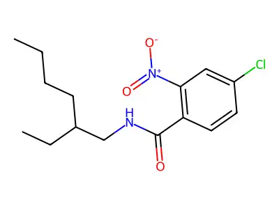 4-chloro-N-(2-ethylhexyl)-2-nitrobenzamide structure