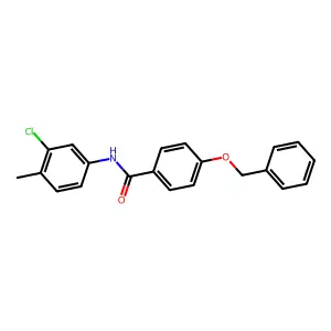 N-(3-chloro-4-methylphenyl)-4-phenylmethoxybenzamide structure