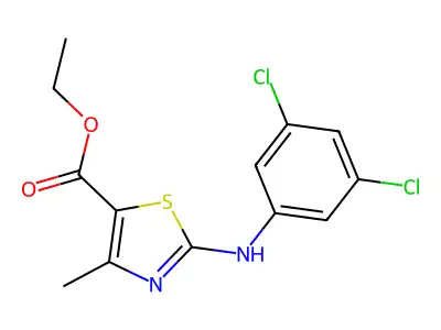 Ethyl 2-(3,5-dichloroanilino)-4-methyl-1,3-thiazole-5-carboxylate structure