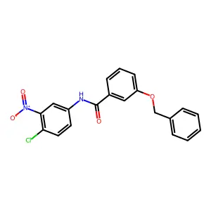 N-(4-chloro-3-nitrophenyl)-3-phenylmethoxybenzamide structure