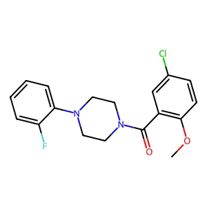 1-(5-Chloro-2-methoxybenzoyl)-4-(2-fluorophenyl)piperazine structure