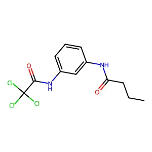 N-{3-[(trichloroacetyl)amino]phenyl}butanamide structure