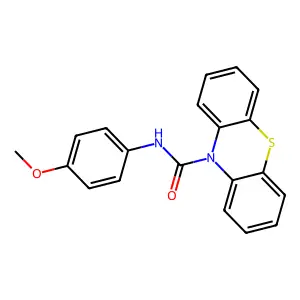 N-(4-methoxyphenyl)phenothiazine-10-carboxamide structure
