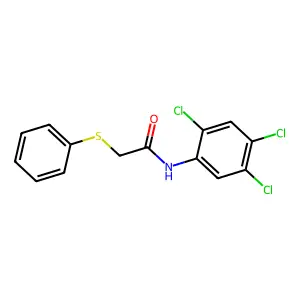 2-(phenylsulfanyl)-N-(2,4,5-trichlorophenyl)acetamide structure