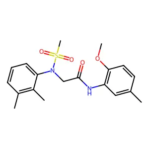 2-(2,3-dimethyl-N-methylsulfonylanilino)-N-(2-methoxy-5-methylphenyl)acetamide structure