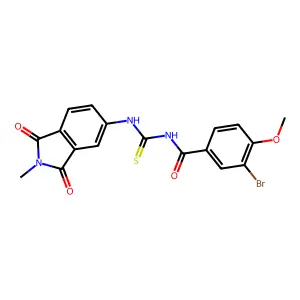 3-bromo-4-methoxy-N-[(2-methyl-1,3-dioxoisoindol-5-yl)carbamothioyl]benzamide structure