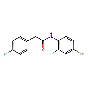 N-(4-bromo-2-fluorophenyl)-2-(4-fluorophenyl)acetamide structure
