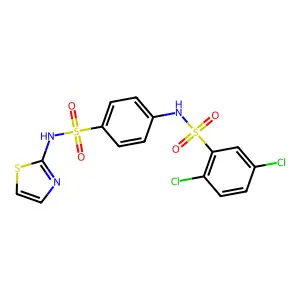 2,5-dichloro-N-[4-(1,3-thiazol-2-ylsulfamoyl)phenyl]benzenesulfonamide structure