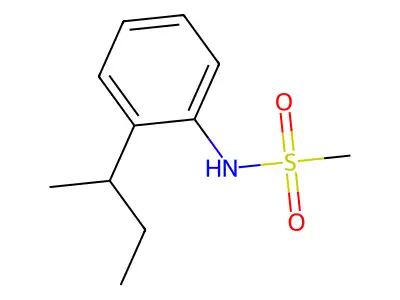 N-(2-butan-2-ylphenyl)methanesulfonamide structure