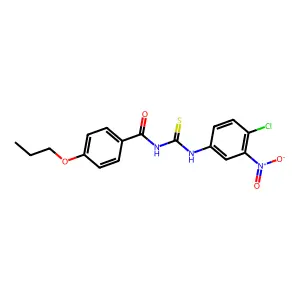 N-[(4-chloro-3-nitrophenyl)carbamothioyl]-4-propoxybenzamide structure