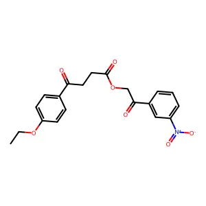 2-(3-Nitrophenyl)-2-oxoethyl 4-(4-ethoxyphenyl)-4-oxobutanoate structure