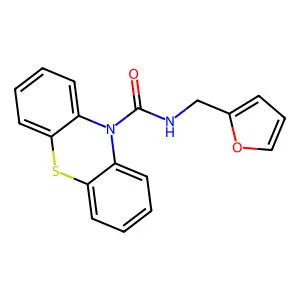 N-(2-furylmethyl)-10H-phenothiazine-10-carboxamide structure