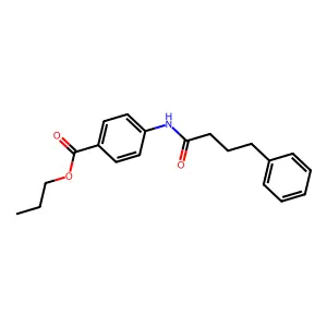 Propyl 4-(4-phenylbutanoylamino)benzoate structure