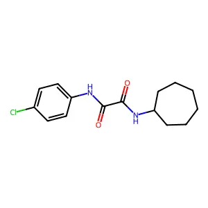 N-(4-chlorophenyl)-N'-cycloheptylethanediamide structure