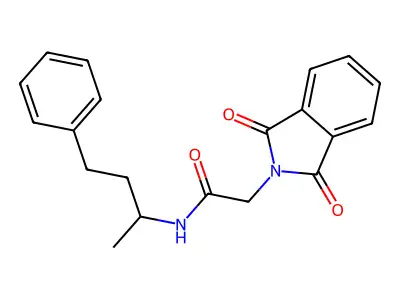 2-(1,3-dioxoisoindol-2-yl)-N-(4-phenylbutan-2-yl)acetamide structure