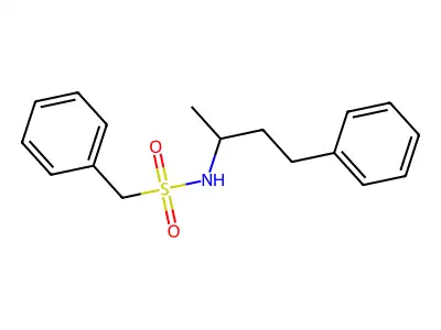 1-phenyl-N-(4-phenylbutan-2-yl)methanesulfonamide structure