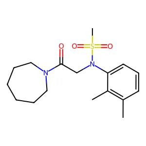 N-[2-(azepan-1-yl)-2-oxoethyl]-N-(2,3-dimethylphenyl)methanesulfonamide structure