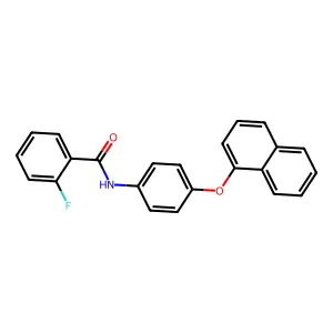 2-fluoro-N-(4-naphthalen-1-yloxyphenyl)benzamide structure