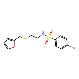 4-bromo-N-{2-[(furan-2-ylmethyl)sulfanyl]ethyl}benzenesulfonamide structure