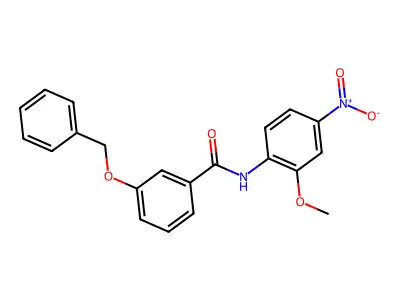 N-(2-methoxy-4-nitrophenyl)-3-phenylmethoxybenzamide structure