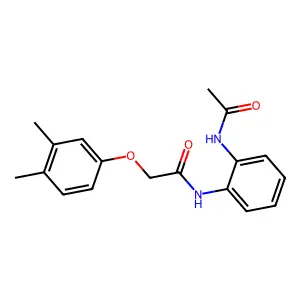 N-(2-acetamidophenyl)-2-(3,4-dimethylphenoxy)acetamide structure
