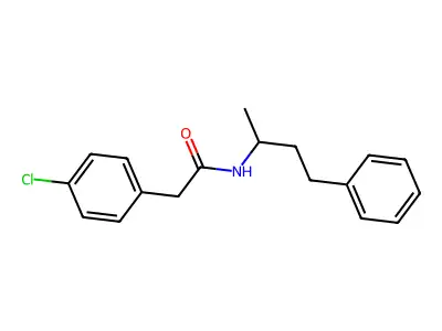 2-(4-chlorophenyl)-N-(4-phenylbutan-2-yl)acetamide structure