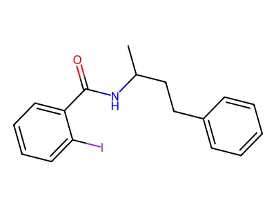2-iodo-N-(4-phenylbutan-2-yl)benzamide structure