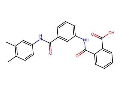 2-({3-[(3,4-Dimethylphenyl)carbamoyl]phenyl}carbamoyl)benzoic acid structure