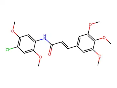 (E)-N-(4-chloro-2,5-dimethoxyphenyl)-3-(3,4,5-trimethoxyphenyl)prop-2-enamide structure