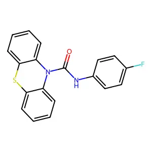 N-(4-fluorophenyl)phenothiazine-10-carboxamide structure