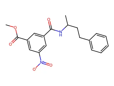 Methyl 3-nitro-5-((4-phenylbutan-2-yl)carbamoyl)benzoate structure