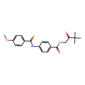 3,3-Dimethyl-2-oxobutyl 4-[(4-methoxybenzoyl)amino]benzoate structure