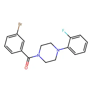(3-Bromophenyl)-[4-(2-fluorophenyl)piperazin-1-yl]methanone structure
