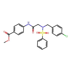 methyl 4-{[N-(4-chlorobenzyl)-N-(phenylsulfonyl)glycyl]amino}benzoate structure