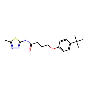 4-(4-tert-butylphenoxy)-N-(5-methyl-1,3,4-thiadiazol-2-yl)butanamide structure