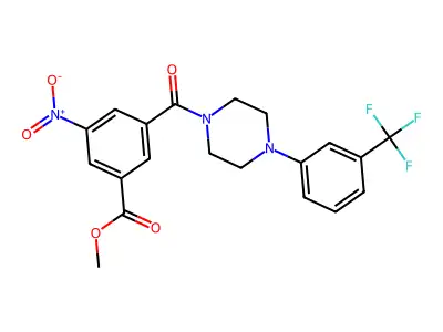 Methyl 5-nitro-3-({4-[3-(trifluoromethyl)phenyl]piperazinyl}carbonyl)benzoate structure