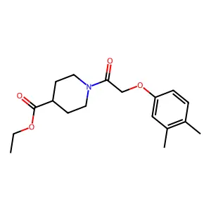 Ethyl 1-[2-(3,4-dimethylphenoxy)acetyl]piperidine-4-carboxylate structure