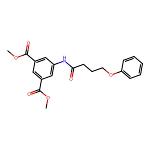 Methyl 3-(methoxycarbonyl)-5-(4-phenoxybutanoylamino)benzoate structure